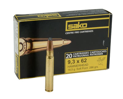 Sako 9.3x62 286gr Hammerhead Rifle Ammunition - Optic Authority