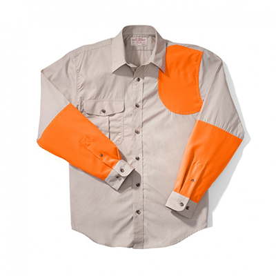 Filson Lightweight Shooting Shirt LH Tan Blaze Orange 10662