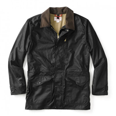 Filson Cover Cloth Mile Marker Coat Black 10409