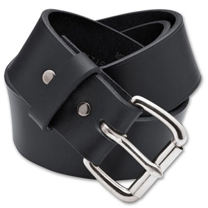 Filson 28 Black/Stainless 1.5" Leather Belt 63202001204