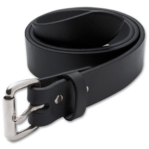 Filson 28 Black/Stainless 1.25" Leather Belt 63203001204