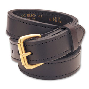Filson 28 Brown/Brass 1.25" Double Belt 63205200204