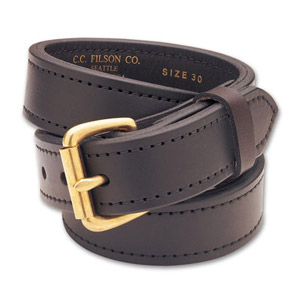 Filson 28 Brown/Brass 1.5" Double Belt 63215200204