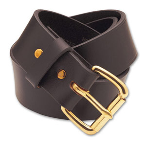 Filson 28 Brown/Brass 1.5" Leather Belt 63202200204