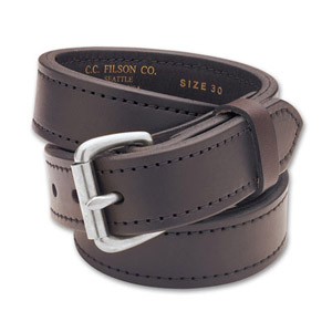 Filson 28 Brown/Stainless 1.25" Double Belt 63205198204