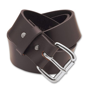 Filson 28 Brown/Stainless 1.5" Leather Belt 63202198204