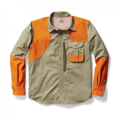 Filson Front Loading Shooting Shirt RH Khaki w/ Orange 10525