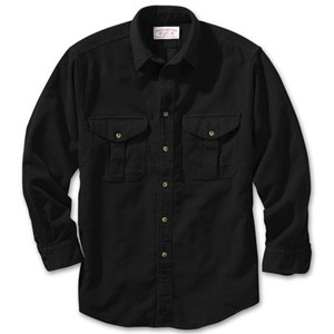Filson Mens Black Moleskin Shirt 10394-BL