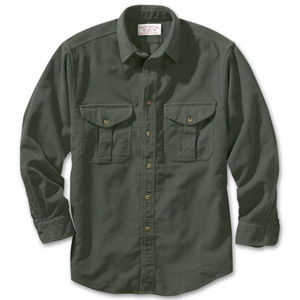 Filson Mens SM Dark Green Moleskin Shirt 10394-DG