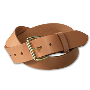 Filson 28 Tan/Brass 1.5" Leather Belt 63202242204