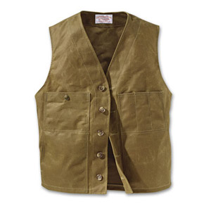 Filson 38 Tan Oil Tin Cloth Vest FIL-10265-TN