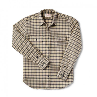 Filson Vintage Flannel Work Shirt Cream/Black/Brown Tartan 10689